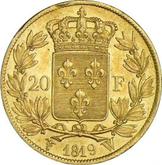 Reverse 20 Francs 1819 W
