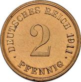 Obverse 2 Pfennig 1911 G