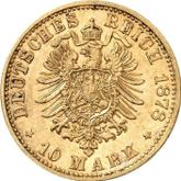 Reverse 10 Mark 1878 E Saxony