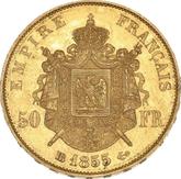 Reverse 50 Francs 1855 BB
