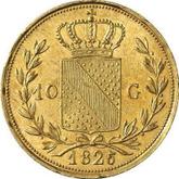 Reverse 10 Gulden 1825