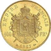 Reverse 100 Francs 1867 BB