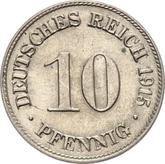 Obverse 10 Pfennig 1915 D