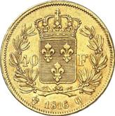 Reverse 40 Francs 1816 Q
