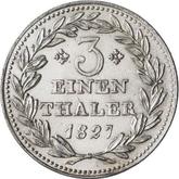 Reverse 1/3 Thaler 1827