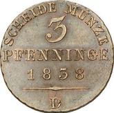 Reverse 3 Pfennig 1838 D