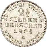 Reverse 2-1/2 Silber Groschen 1861 A