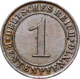 Obverse 1 Rentenpfennig 1923 G