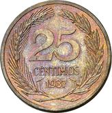 Reverse 25 Céntimos 1937 Pattern