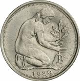 Reverse 50 Pfennig 1980 F