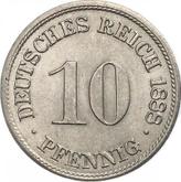 Obverse 10 Pfennig 1888 D