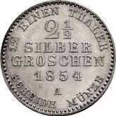 Reverse 2-1/2 Silber Groschen 1854 A