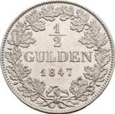 Reverse 1/2 Gulden 1847