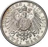Reverse 2 Mark 1901 D Saxe-Meiningen
