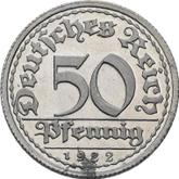 Obverse 50 Pfennig 1922 G