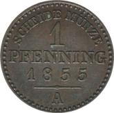 Reverse 1 Pfennig 1855 A