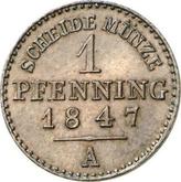 Reverse 1 Pfennig 1847 A