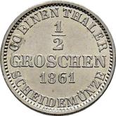 Reverse 1/2 Groschen 1861 B