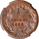 Reverse 1/2 Kreuzer 1852