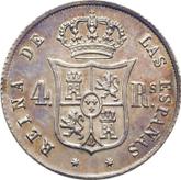 Reverse 4 Reales 1855