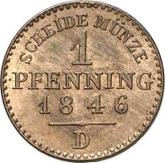 Reverse 1 Pfennig 1846 D