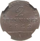 Reverse 2 Pfennig 1822 A