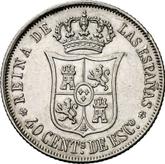 Reverse 40 Céntimos de escudo 1868