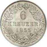 Reverse 6 Kreuzer 1855