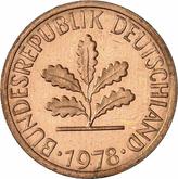 Reverse 1 Pfennig 1978 J