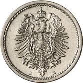 Reverse 5 Pfennig 1889 A