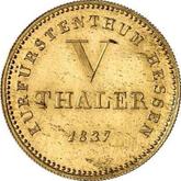 Reverse 5 Thaler 1837