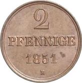 Reverse 2 Pfennig 1851 B