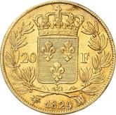 Reverse 20 Francs 1824 MA
