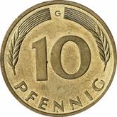 Obverse 10 Pfennig 1996 G