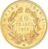 Reverse 10 Francs 1855 BB