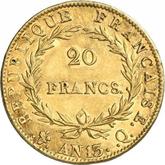 Reverse 20 Francs AN 13 (1804-1805) Q