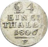 Reverse 1/24 Thaler 1806 F