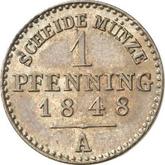 Reverse 1 Pfennig 1848 A