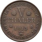 Reverse 5 Thaler 1813 T.W.