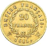 Reverse 20 Francs 1811 W