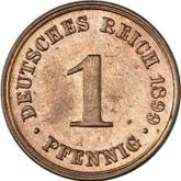 Obverse 1 Pfennig 1899 D