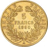 Reverse 5 Francs 1860 A
