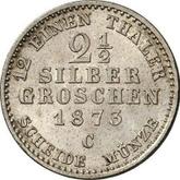 Reverse 2-1/2 Silber Groschen 1873 C