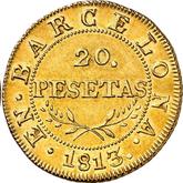 Reverse 20 Pesetas 1813