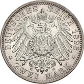 Reverse 2 Mark 1893 D Bayern