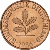 Reverse 2 Pfennig 1986 D