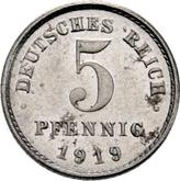 Obverse 5 Pfennig 1919 D