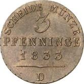Reverse 3 Pfennig 1833 D