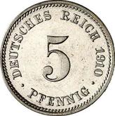 Obverse 5 Pfennig 1910 D