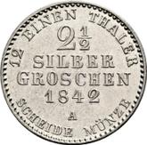 Reverse 2-1/2 Silber Groschen 1842 A